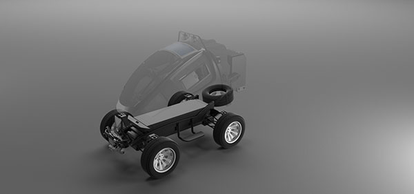 slideshow image three of how a black terrain vehicle is built